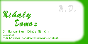 mihaly domos business card