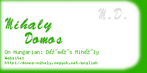 mihaly domos business card